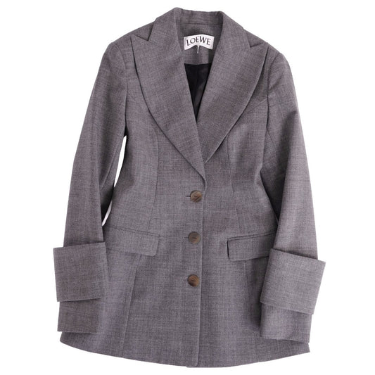 Loewe Jacket Tailored Black Leather Wool