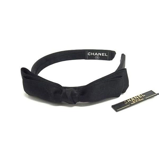 Chanel Ribbon Headband Hair Kids Black