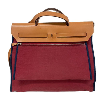 Hermes/hermes Herbag Zip MM 2WAY Shoulder Bag Leather Handbag Brown Ladies