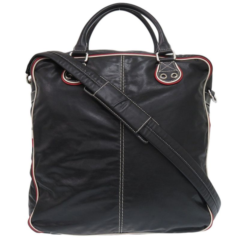 Gucci 2WAY 194458 Leather Black Shoulder Bag Black 0416 Gucci