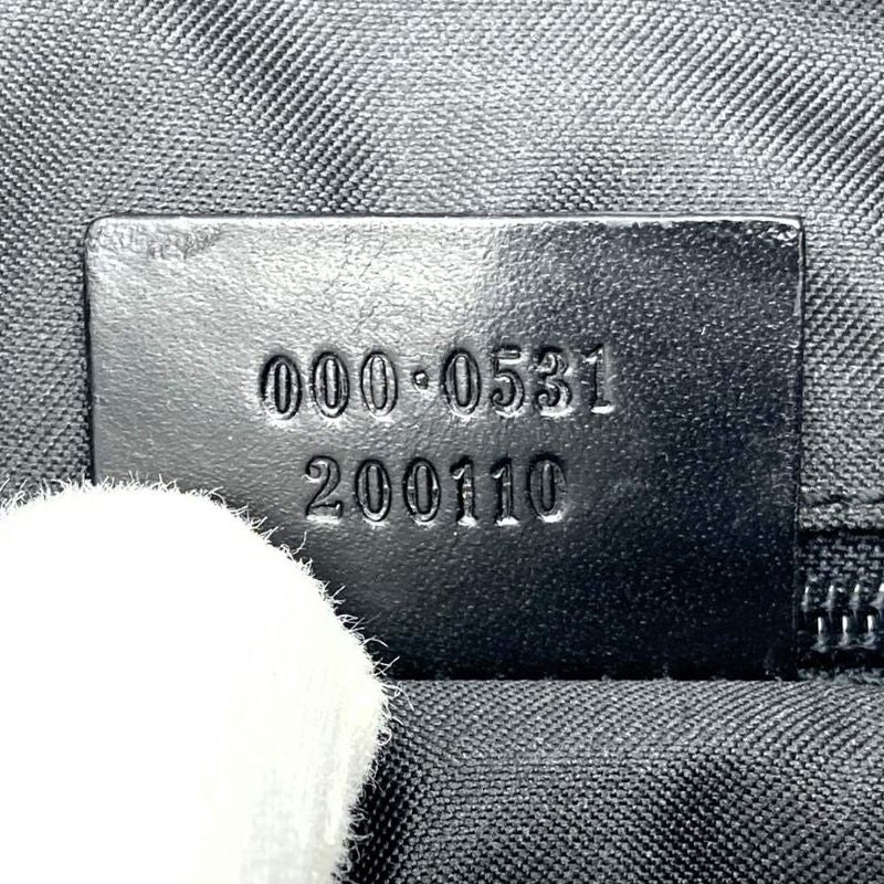 Gucci 000-0531 Shoulder Bag Handbag GG Canvas Bamboo Red Black Women