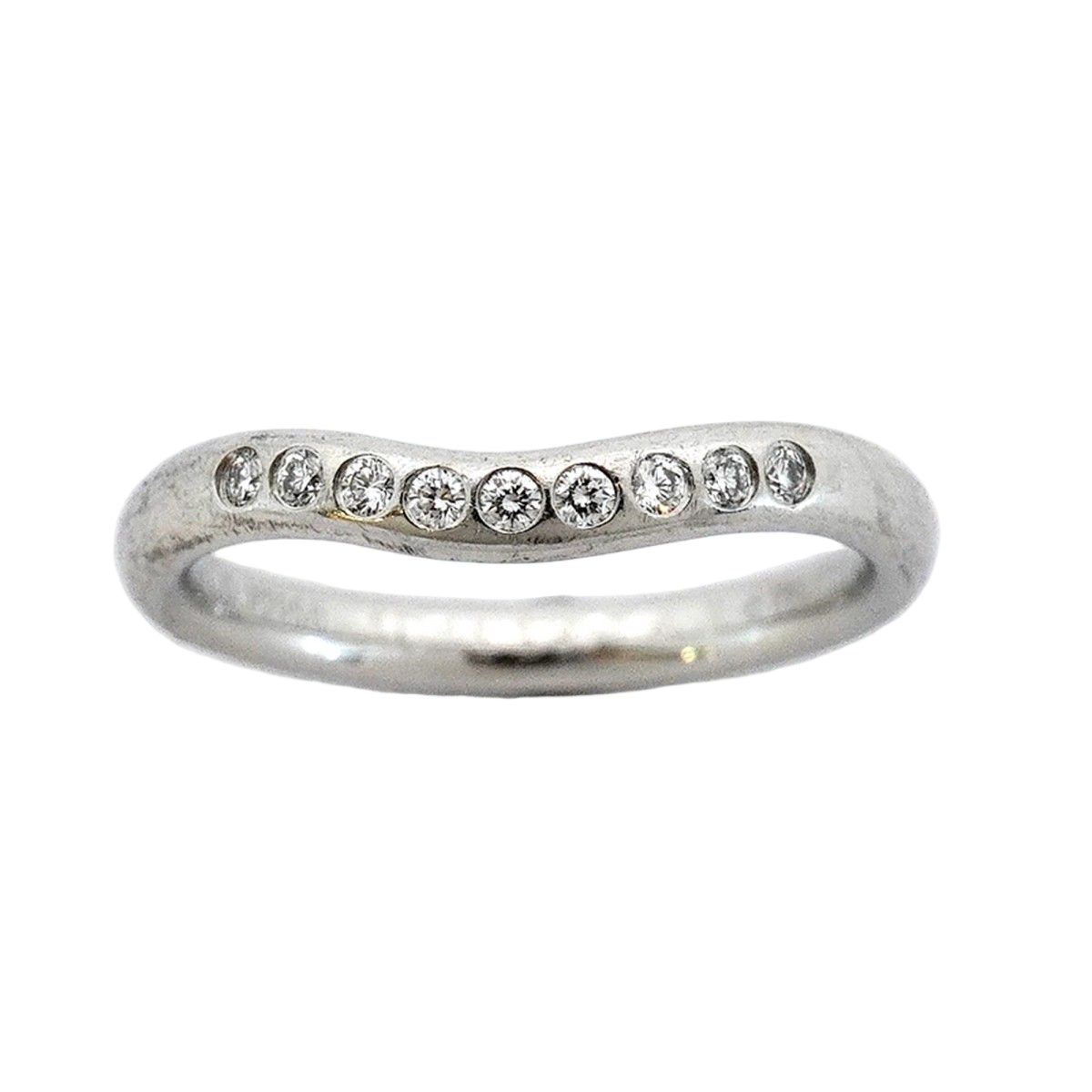 Tiffany & Co Ring T Cube Band Platinum Diamond — view 2