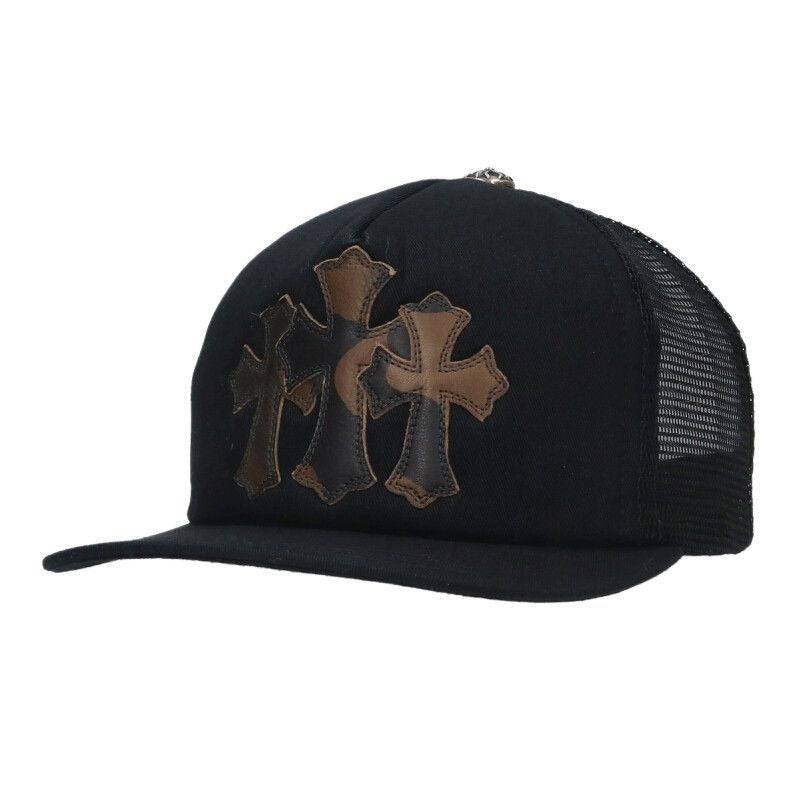 Chrome Hearts Trucker Cap 3 Cemetery Leather Patch Mesh Cap Hat