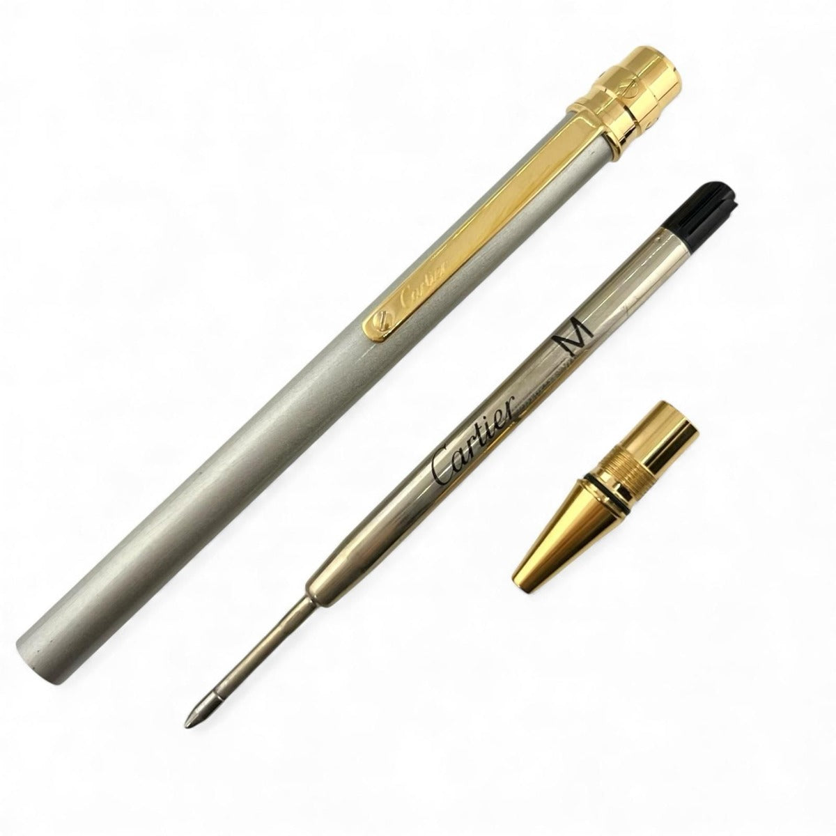 Cartier GP Santos Twist Ballpoint Pen Silver — view 3