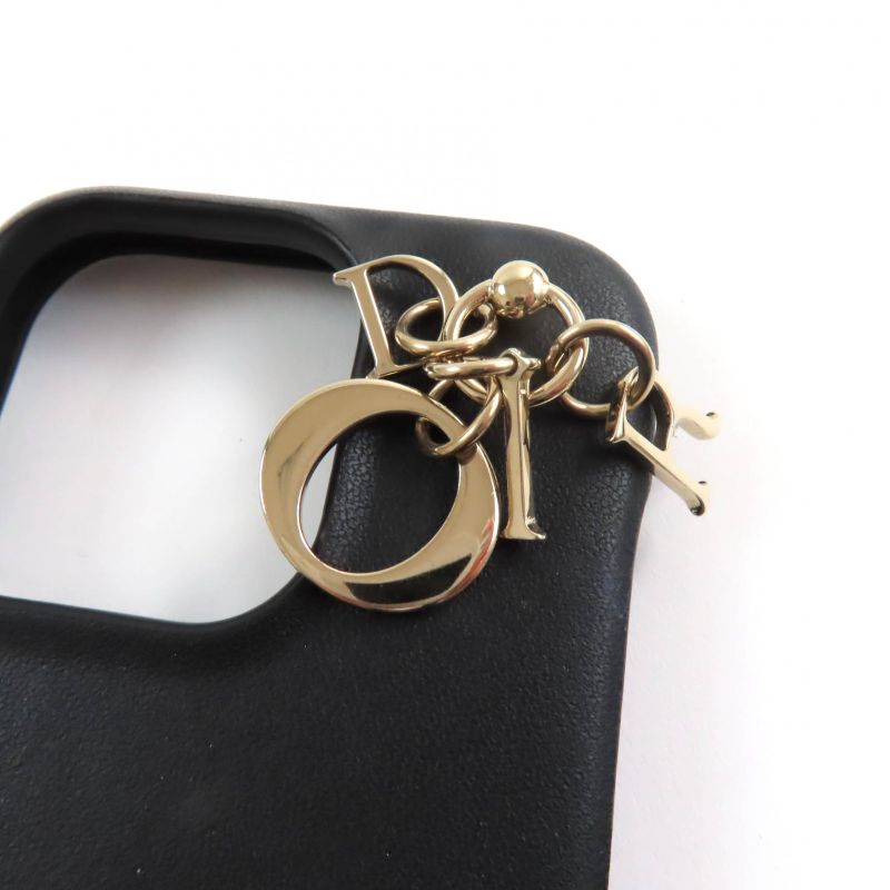 Christian DIOR S6003onmj Lady DIOR Canage Iphone15 Pro Case Black With Box And
