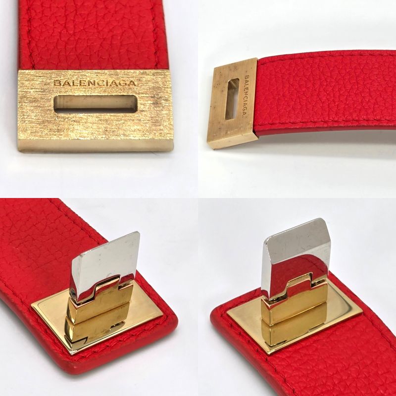 Balenciaga 332916 Ludis Leather Bracelet Approximately 17cm (669in) Around The