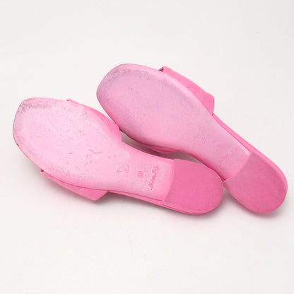 Louis Vuitton Revival Line Sandals Size 36 LV Monogram Logo Square Toe Made In