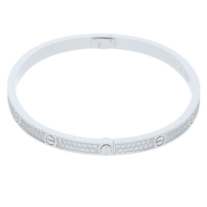 Cartier LOVE Bracelet Love Bracelet 18K White Gold Diamond Love Bracelet Men's
