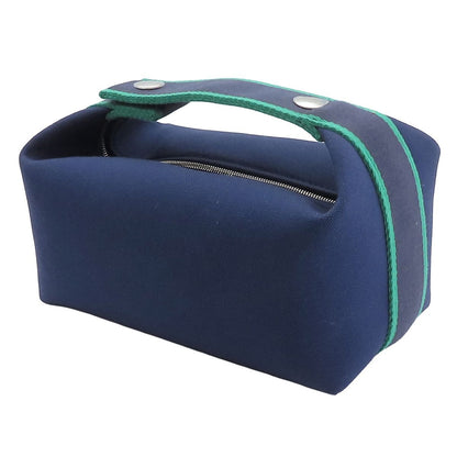 Hermes Brid-a-brac PM Marine Silver Cotton Bath Pouch — view 2