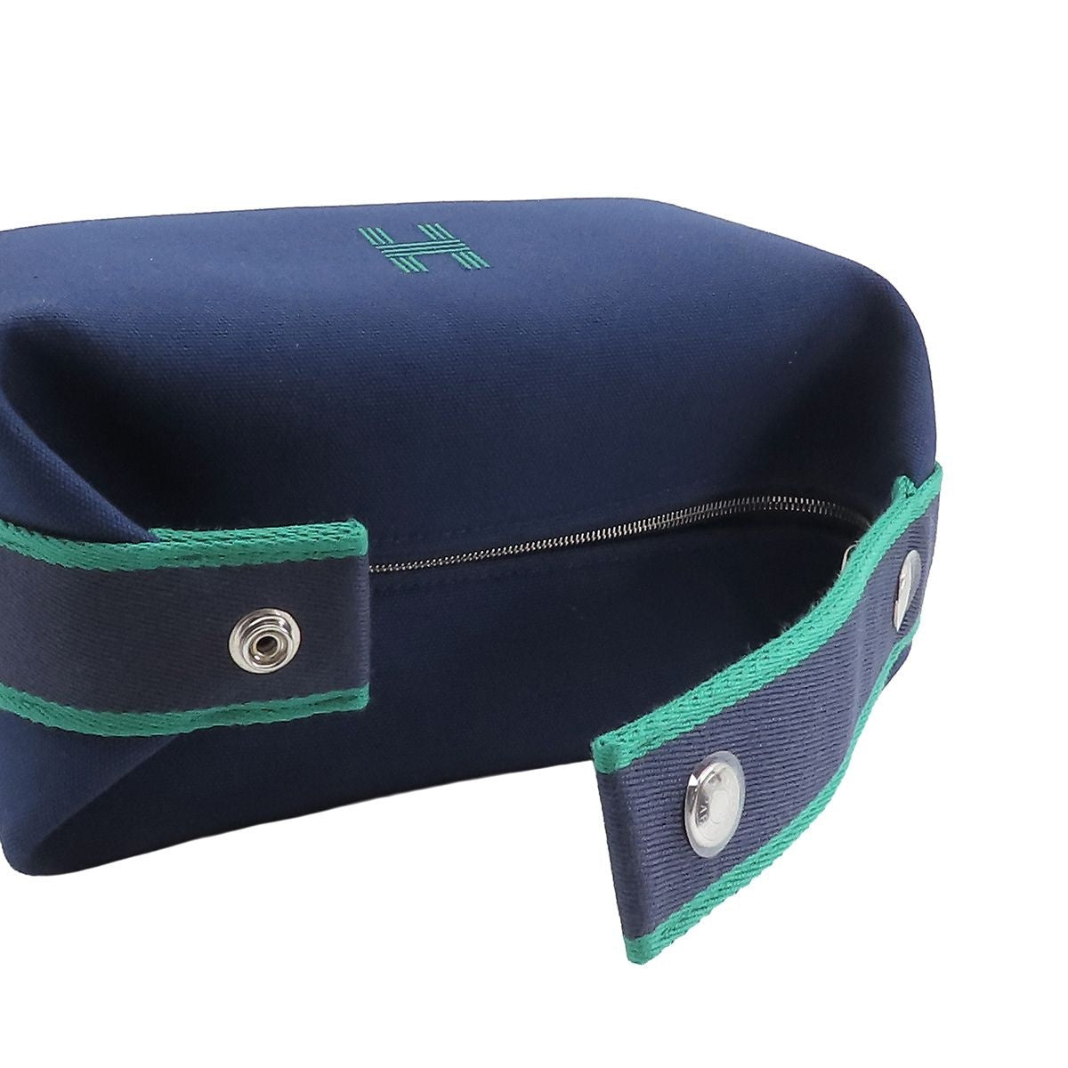 Hermes Brid-a-brac PM Marine Silver Cotton Bath Pouch — view 4