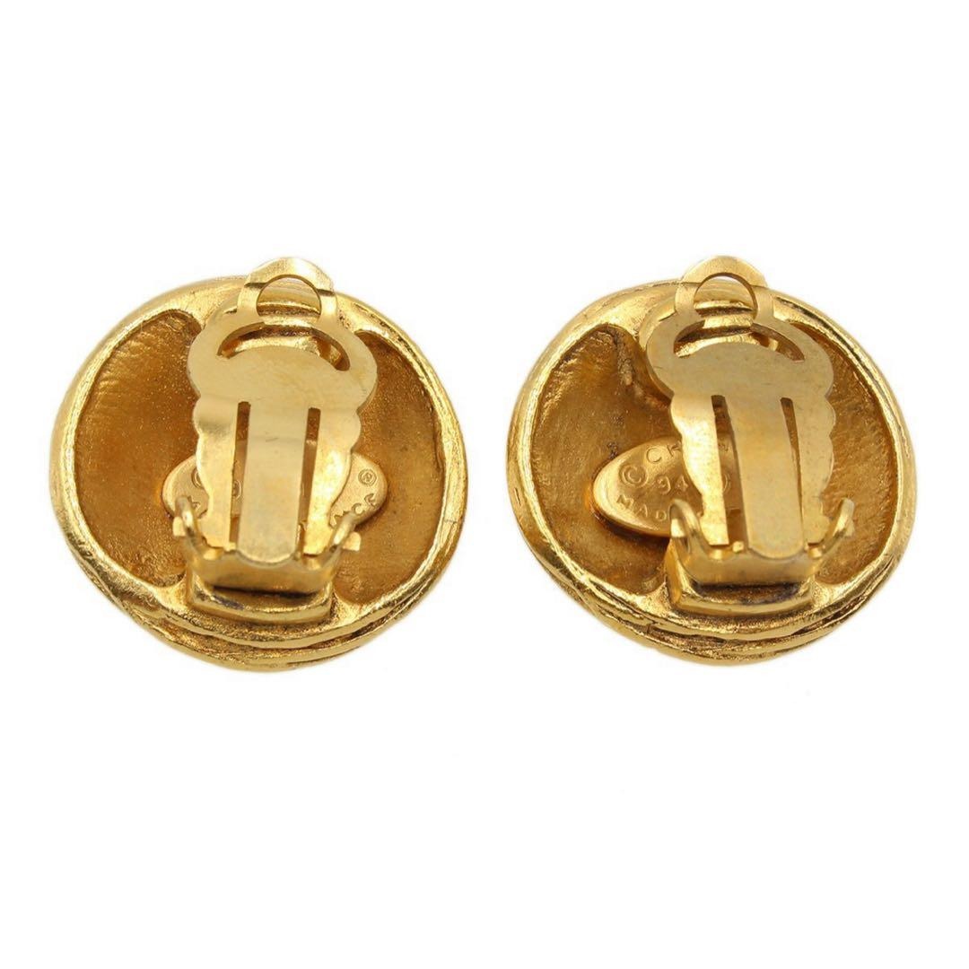 Chanel Coco Mark Round Earrings — view 3