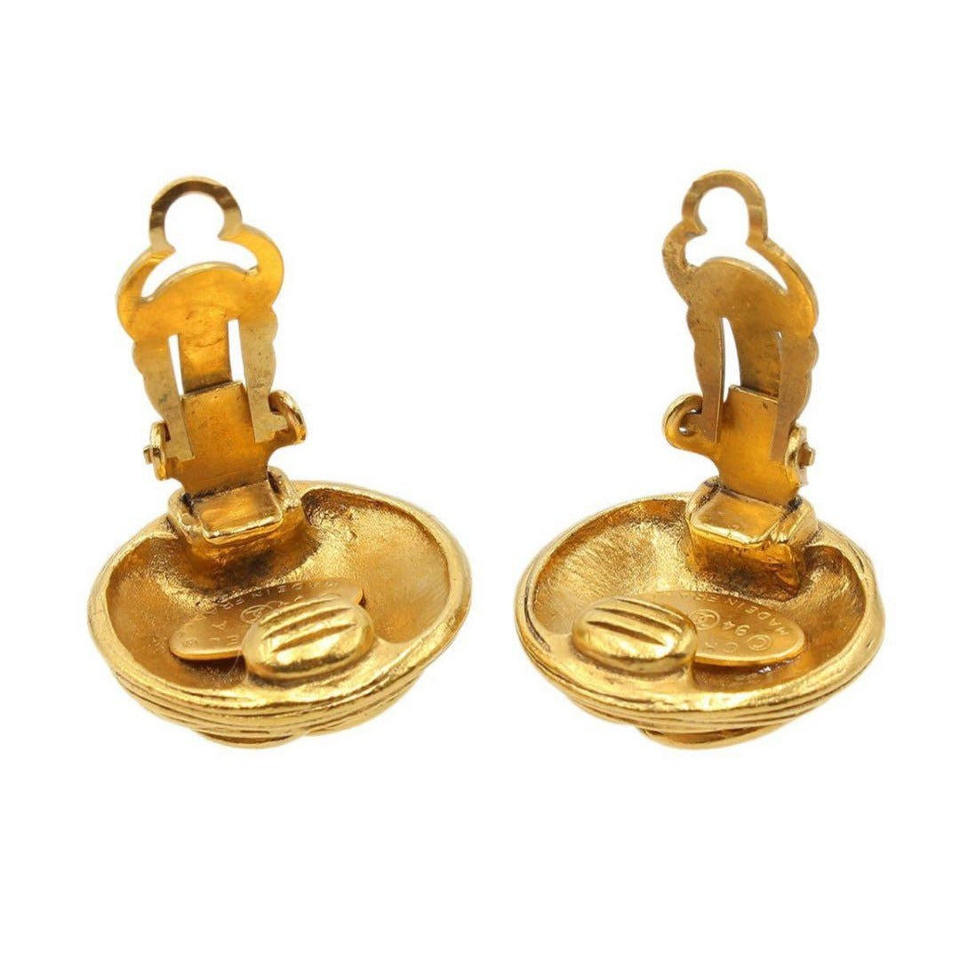 Chanel Coco Mark Round Earrings — view 5