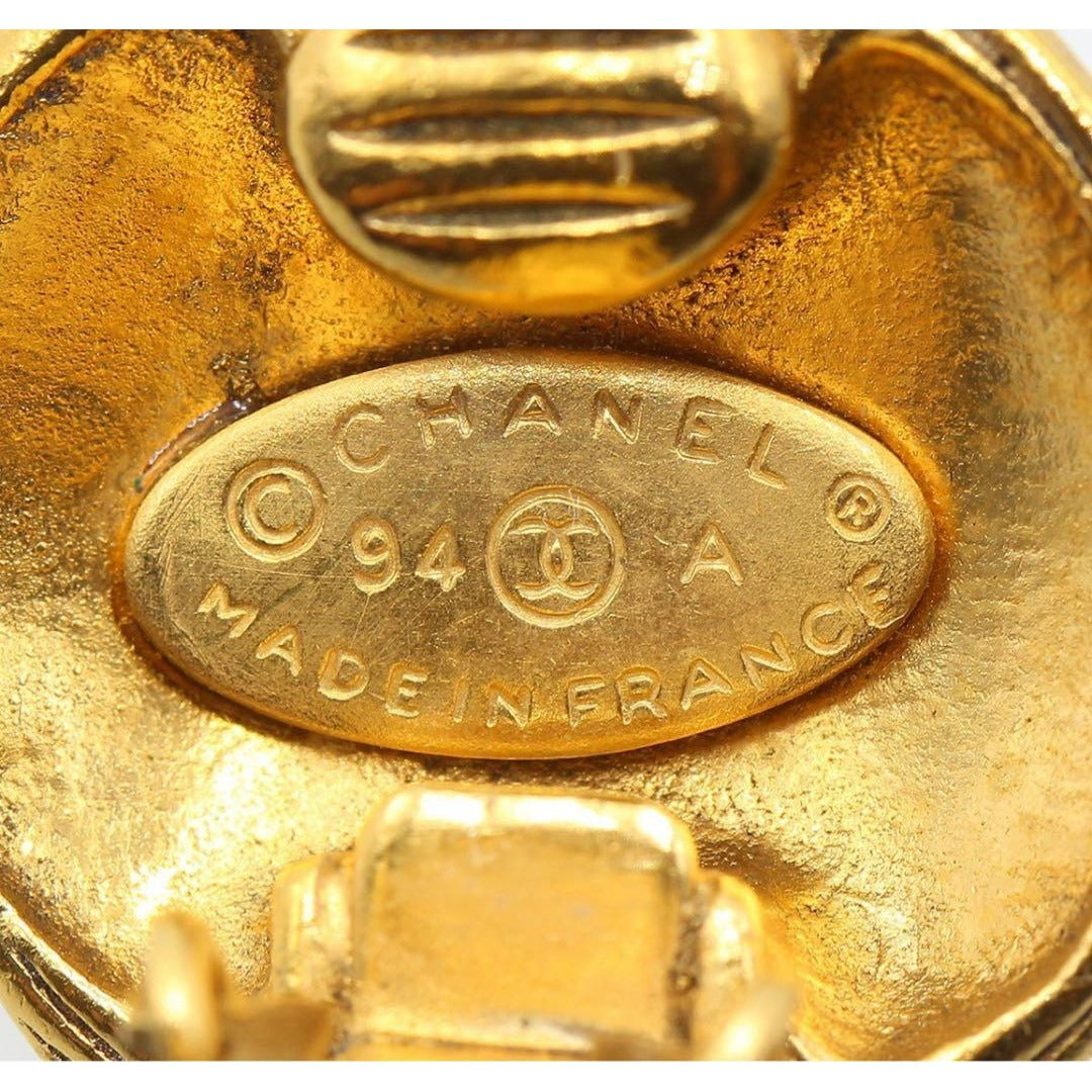 Chanel Coco Mark Round Earrings — view 6