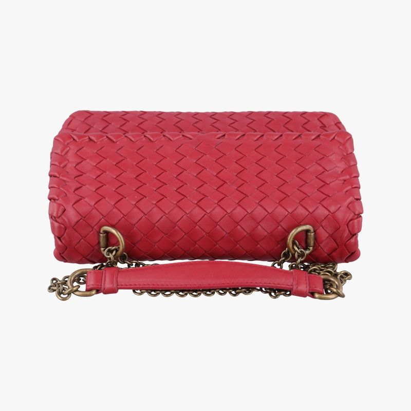 Bottega Veneta Intrecciato Olympia Red Lambskin B07197921r