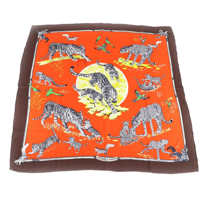 Hermes Carre 140 Tendresse Feline Wild Kindness Silk Large Scarf Multi