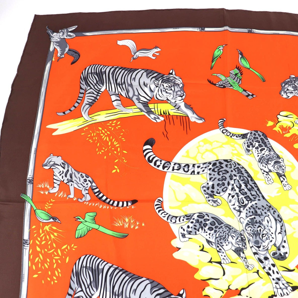 Hermes Carre 140 Tendresse Feline Wild Kindness Silk Large Scarf Multi — view 2