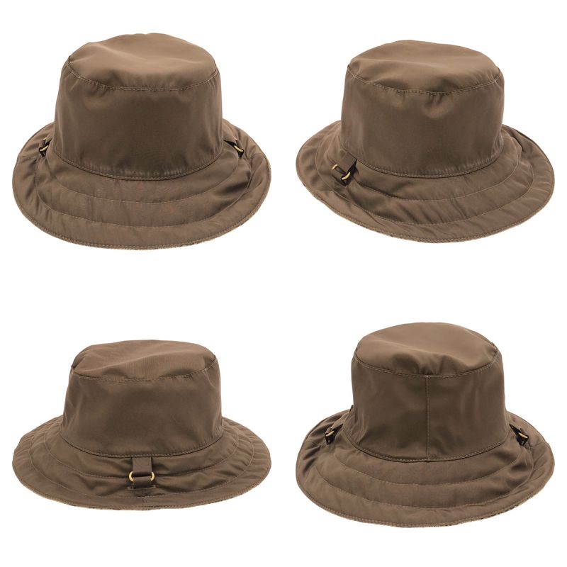 Gucci - 626917 GG Canvas And Nylon Reversible Bucket Hat - Unisex - Beige Brown