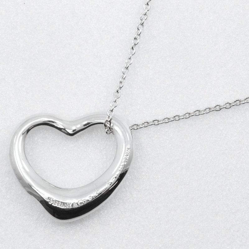 Tiffany & Co Open Heart Elsa Peretti 925 Silver Ladies 5.9g Necklace
