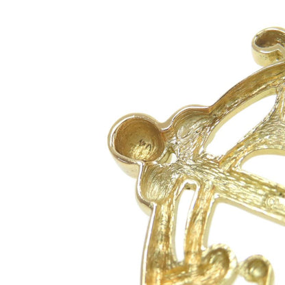 Christian DIOR Logo Brooch Metal Ladies