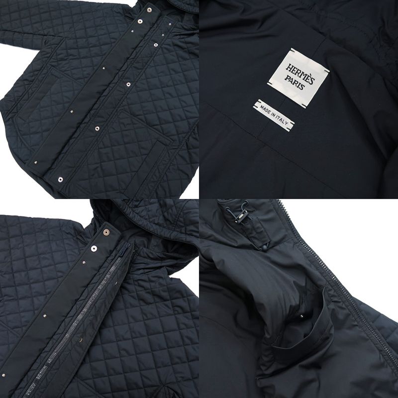 Hermes Quilted Down Serie 34 BK Polyester 5e0161dk Outerwear - Women's