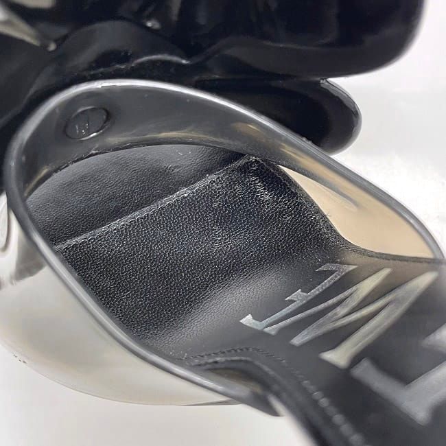 Loewe Mules Petal Flower Sandals Black Clear Excellent Condition