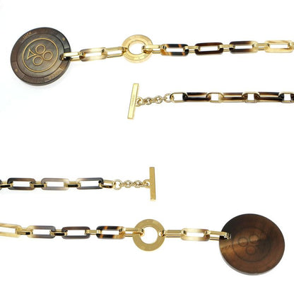 Hermes Necklace Faites Vos Jeux Buffalo Horn Long Pendant