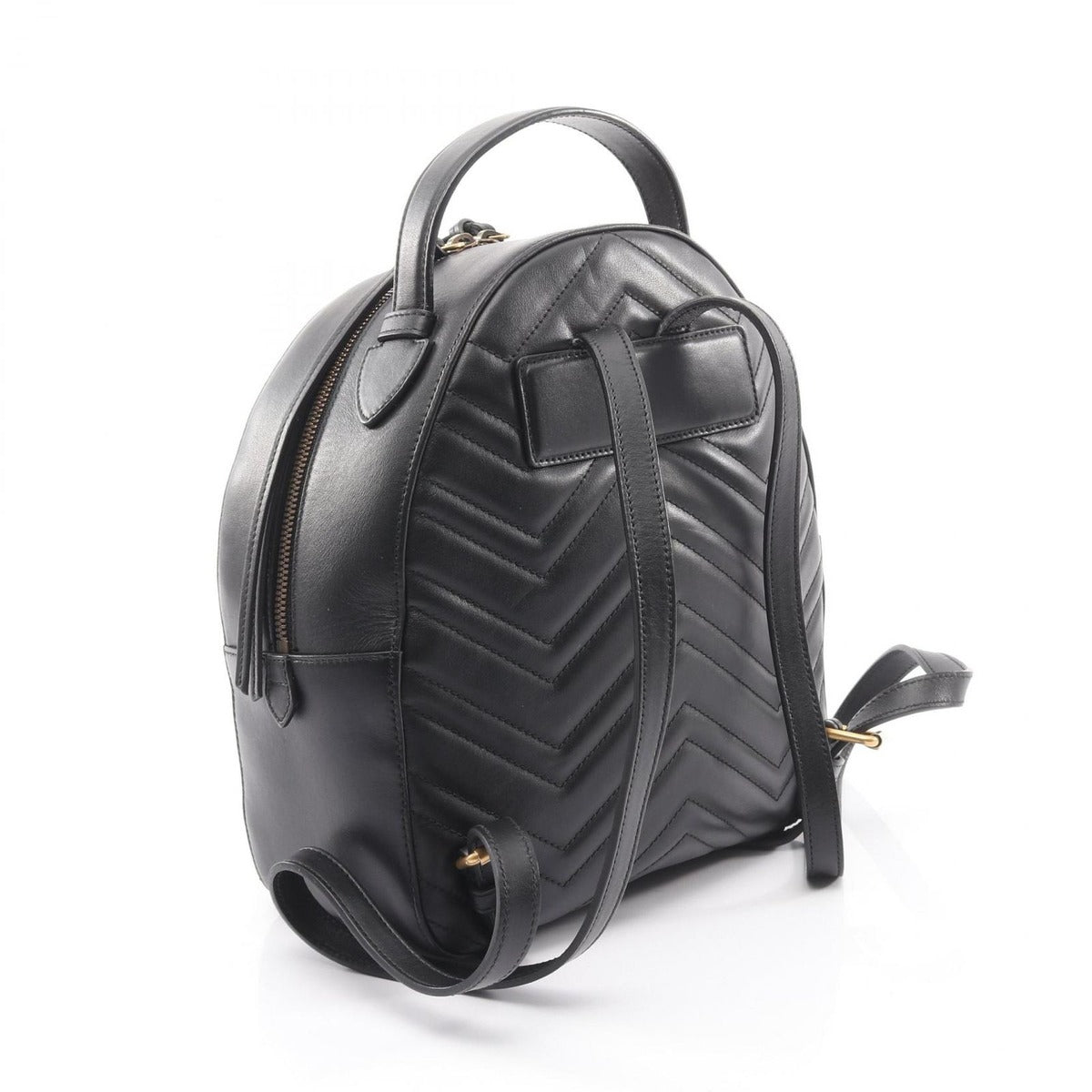 Gucci Backpack GG Marmont Black Leather — view 2