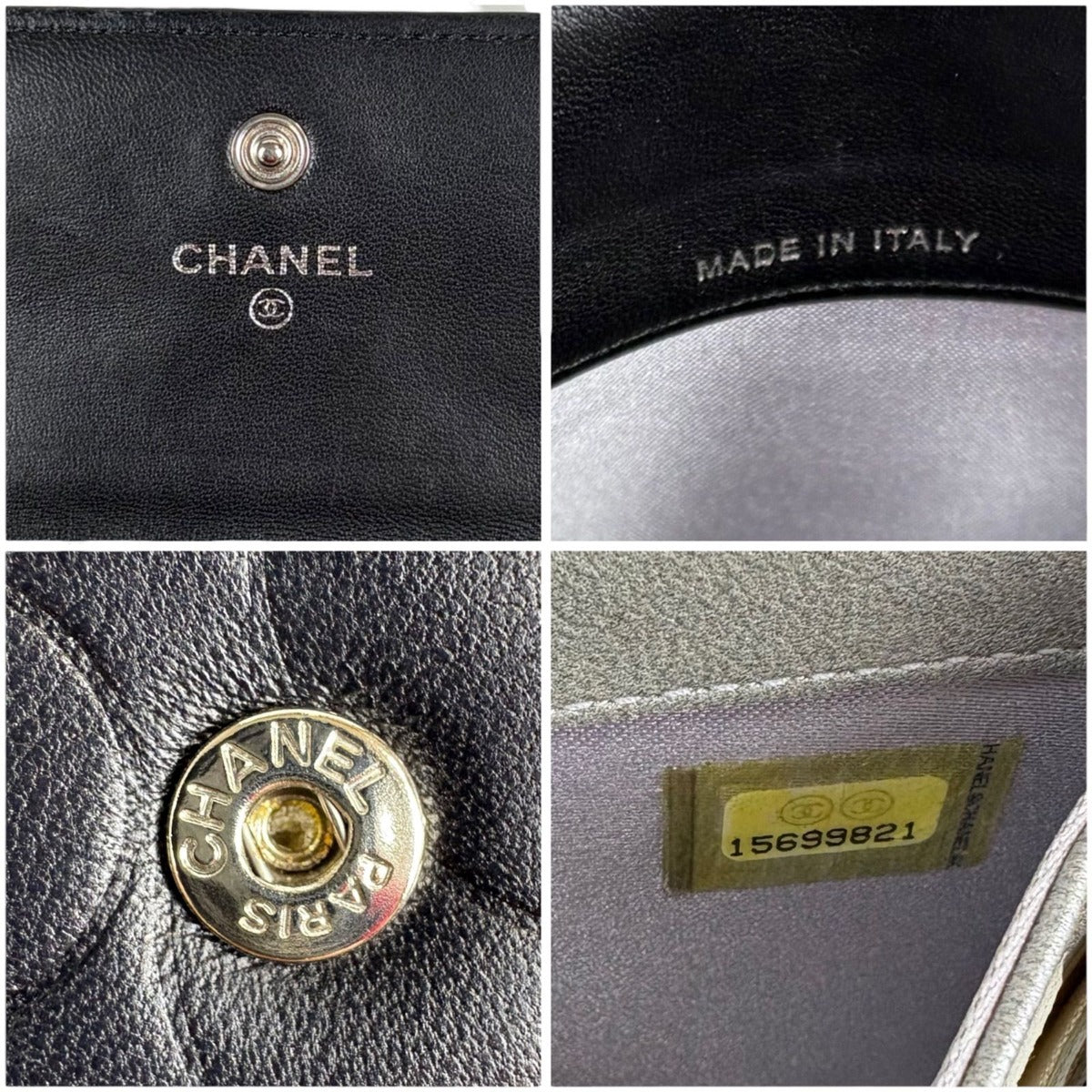 Chanel Camellia Long Wallet Bifold CC Logo Black — view 15