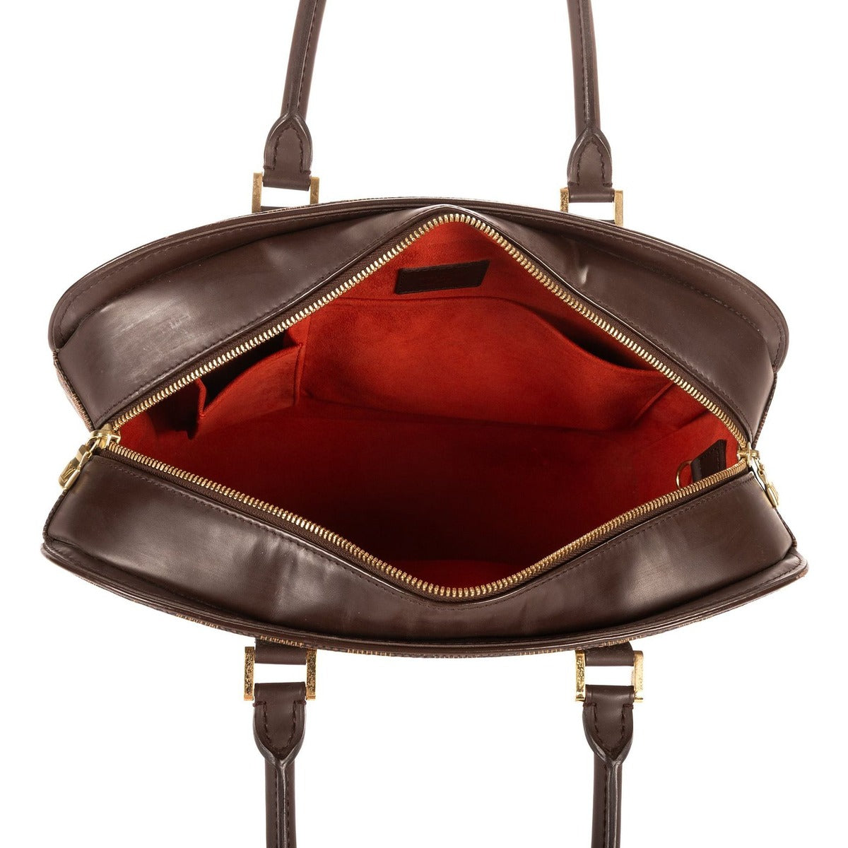 Louis Vuitton Saria Horizontal Brown Damier Ebene Shoulder Bag — view 9