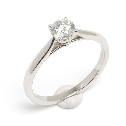 Cartier Solitaire Ring #48 Approx 8 Pt950 Diamond 0.35ct E-vs1-ex