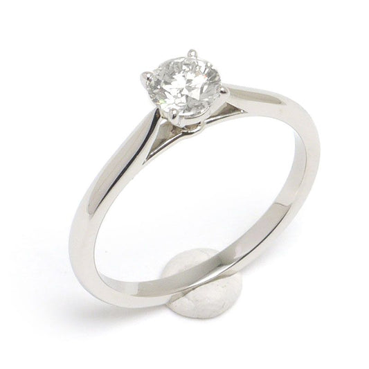 Cartier Solitaire Ring #48 Approx 8 Pt950 Diamond 0.35ct E-vs1-ex