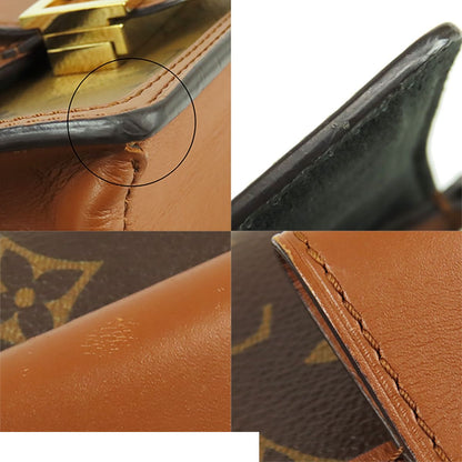 Louis Vuitton Portefeuille Dauphine Brown Gold Monogram Reverse Chain Shoulder — view 6