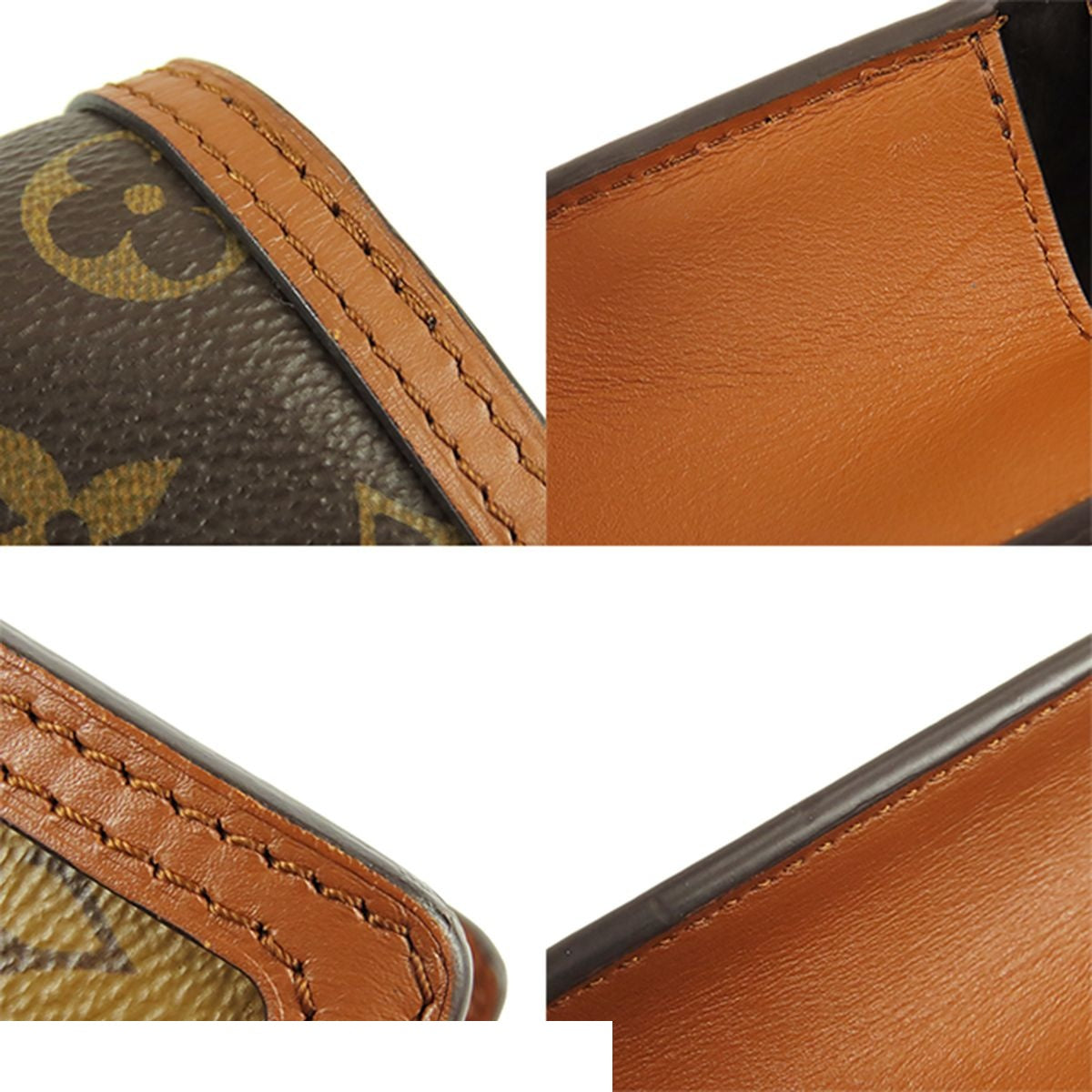 Louis Vuitton Portefeuille Dauphine Brown Gold Monogram Reverse Chain Shoulder — view 7