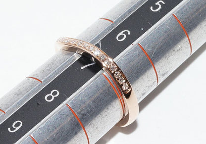 Cartier Ring 18K Pink Gold Diamond 26P (009ct) Ballerina Curved Wedding Ring