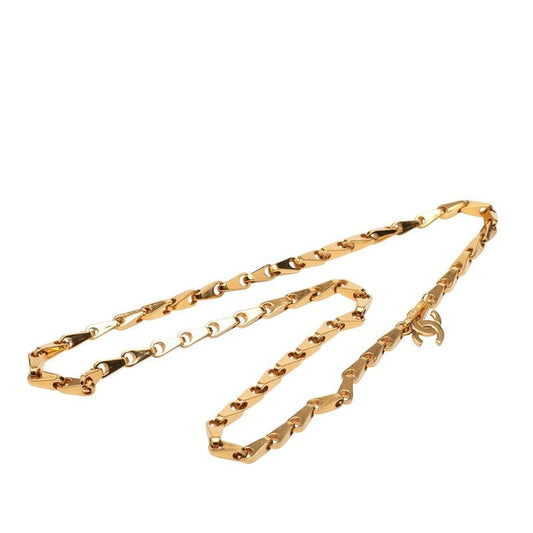 Chanel CC Logo Gold Plated Necklace