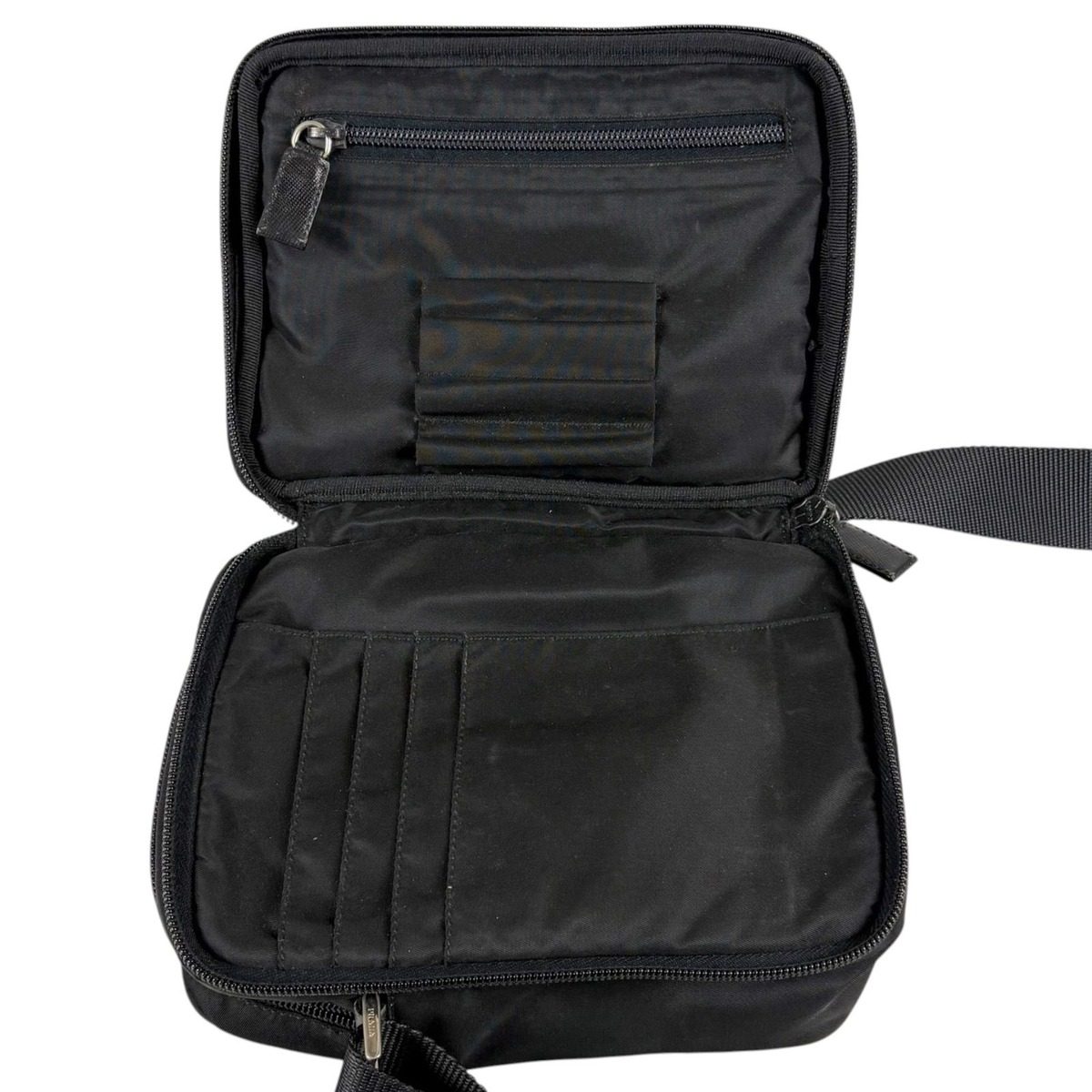 Prada Triangle Logo Cross Tessuto Nylon Black Crossbody — view 10