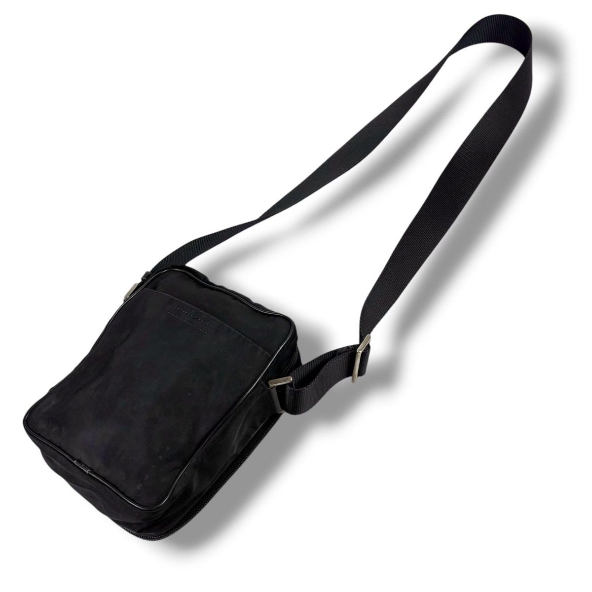 Prada Triangle Logo Cross Tessuto Nylon Black Crossbody — view 2
