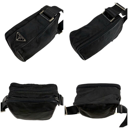 Prada Triangle Logo Cross Tessuto Nylon Black Crossbody — view 5