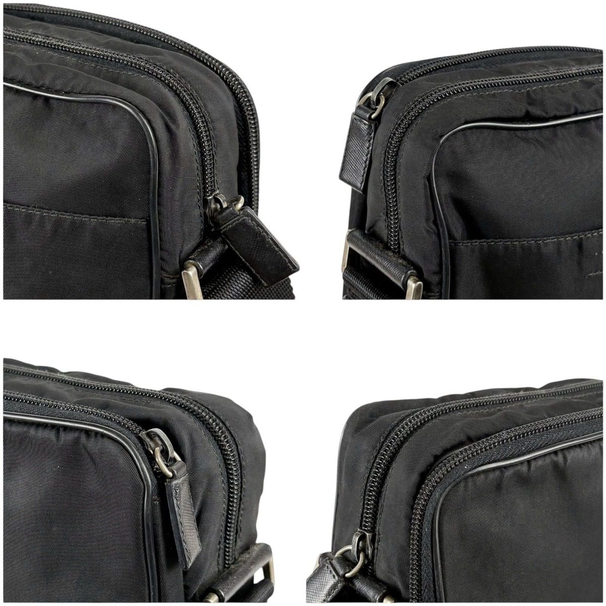 Prada Triangle Logo Cross Tessuto Nylon Black Crossbody — view 6