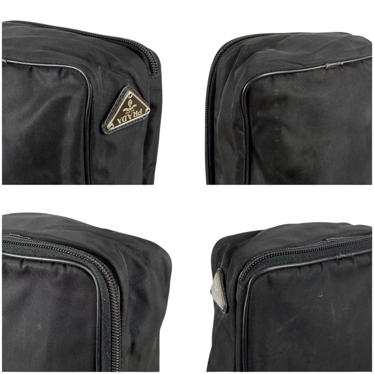 Prada Triangle Logo Cross Tessuto Nylon Black Crossbody — view 7