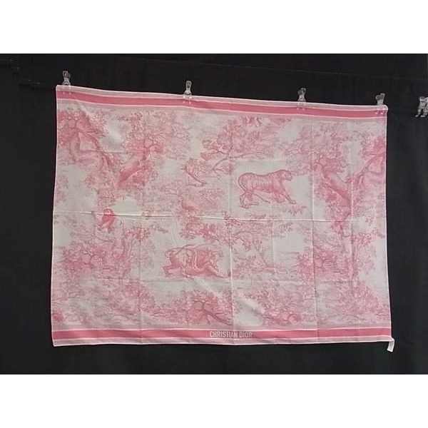 Dior Toile de Jouy Sauvage Cotton Pareo Scarf Shawl Pink — view 2