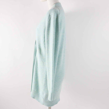 Hermes 2021 100% Cashmere Long Length Knitted Cardigan With Serie Buttons