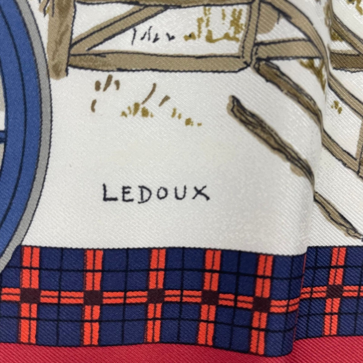 Hermes Scarf Silk Carre 90 Lhiver en Poste Winter Mail Red — view 9