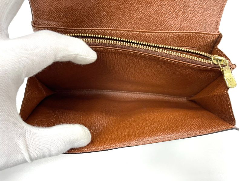 Louis Vuitton Monogram Pochette Portmonnaie Cles Di Long Wallet M61726 Brown