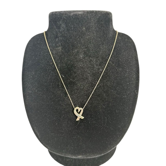 Tiffany & Co Necklace Picasso Loving Heart Pendant Silver