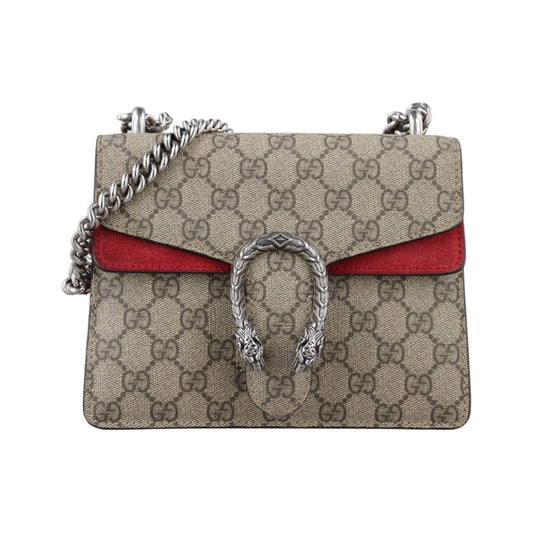 Gucci Dionysus Beige Red Canvas Messenger Bag