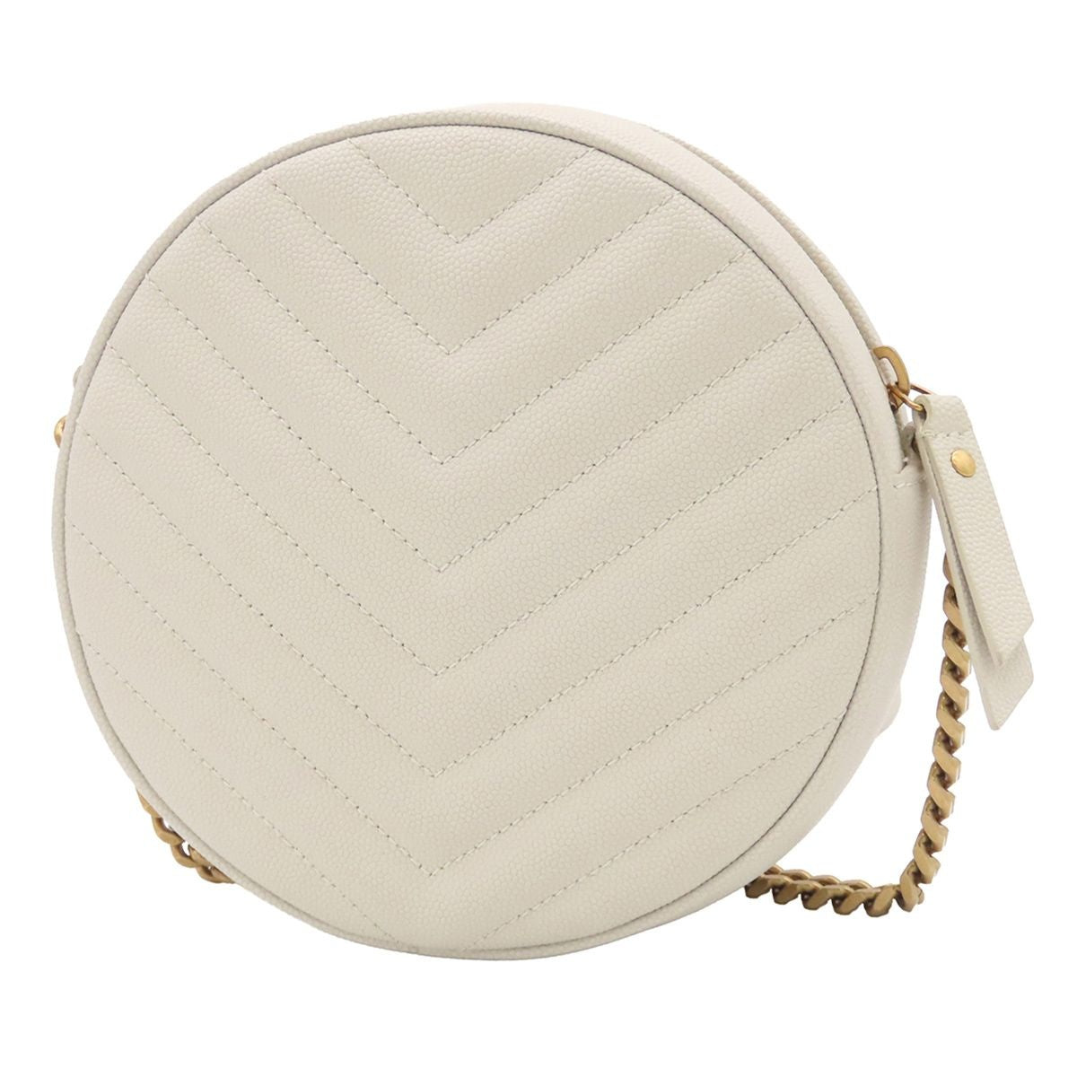 Saint Laurent Vinyl Light Gray Leather Je Blanc Shoulder Bag — view 2