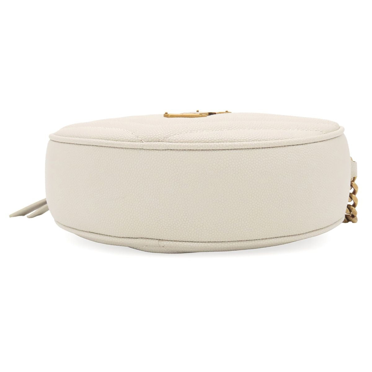 Saint Laurent Vinyl Light Gray Leather Je Blanc Shoulder Bag — view 4