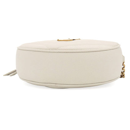 Saint Laurent Vinyl Light Gray Leather Je Blanc Shoulder Bag — view 4