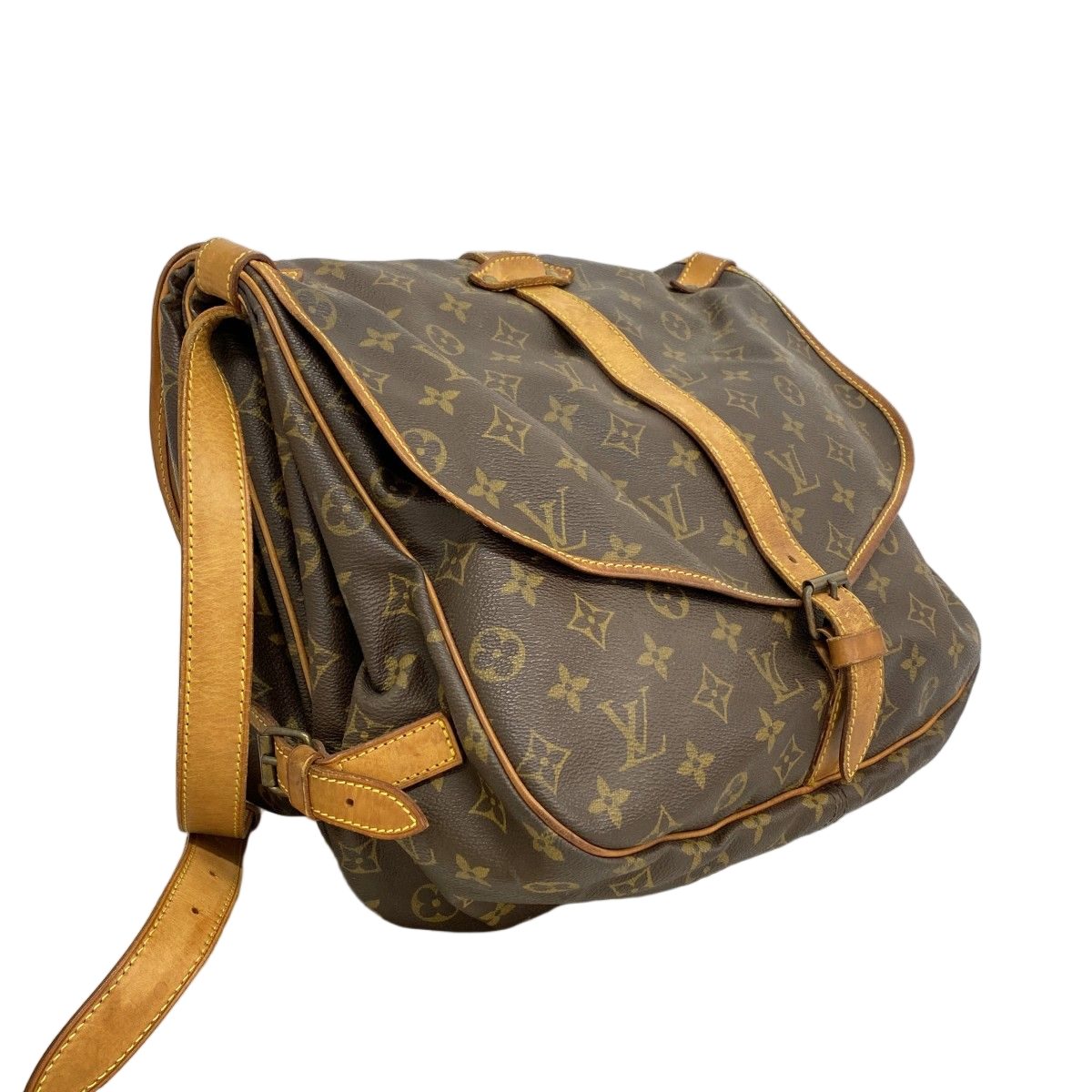 Louis Vuitton Shoulder Bag Monogram Saumur 35 Brown — view 2